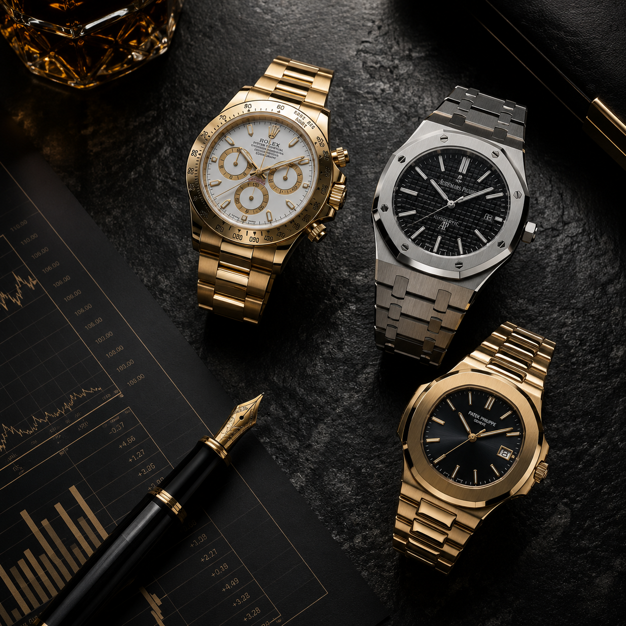 mercado relojero, inversión, Rolex, Patek Philippe, Audemars Piguet