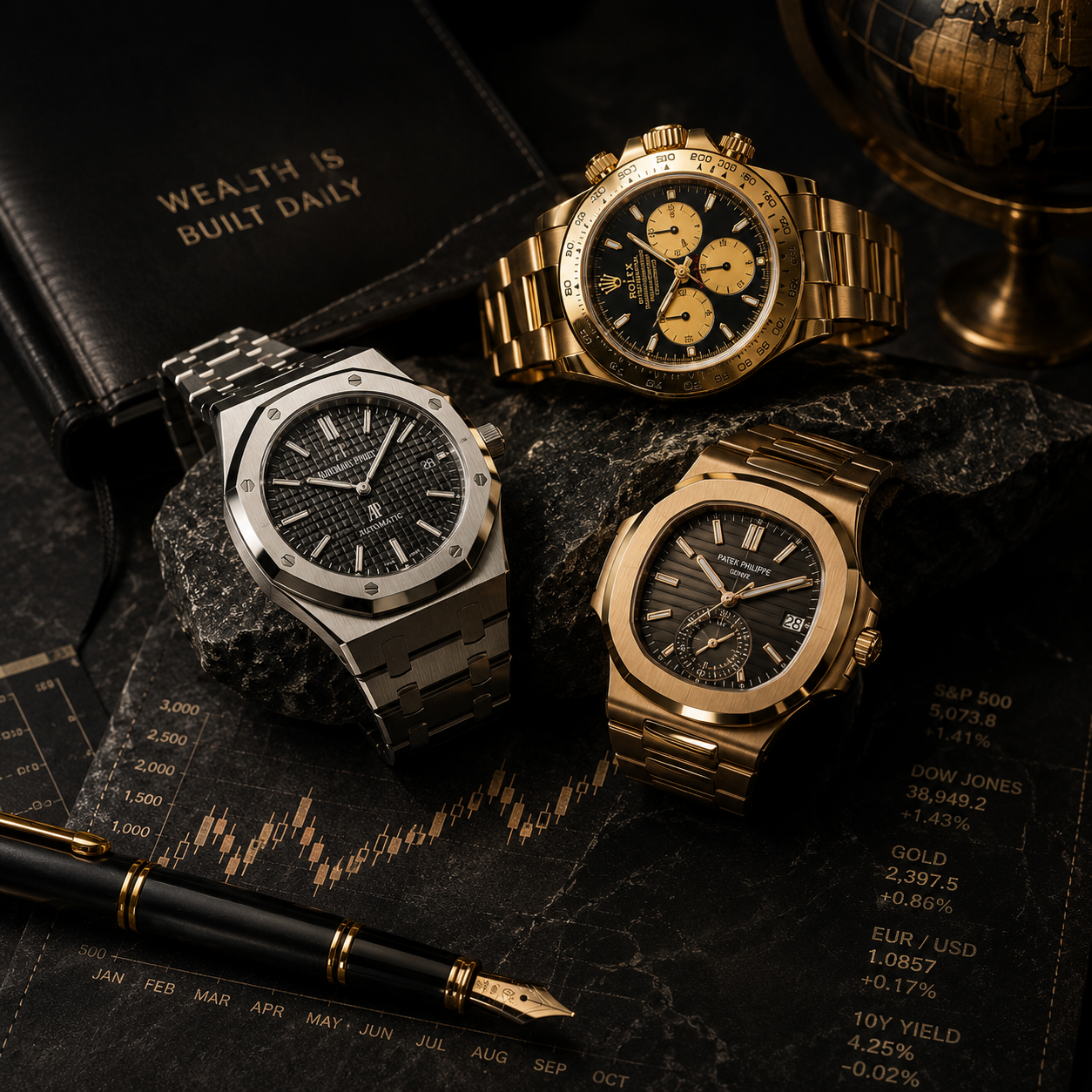 inversión, mercado relojero, Rolex, Patek Philippe, Audemars Piguet