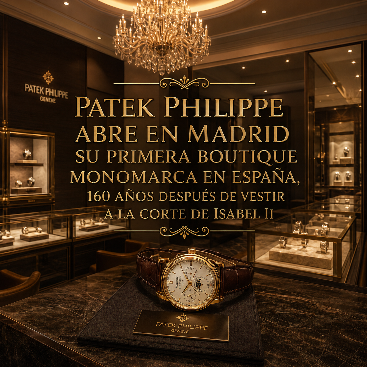 Patek Philippe abre en Madrid su primera boutique monomarca en España, 160 años después de vestir a la corte de Isabel II
