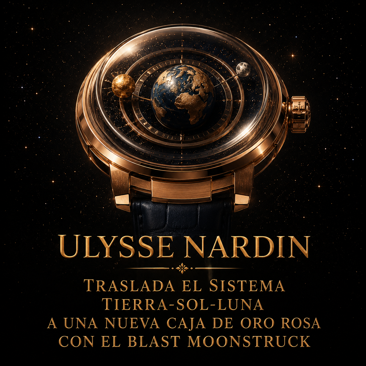 Ulysse Nardin traslada el sistema Tierra-Sol-Luna a una nueva caja de oro rosa con el Blast Moonstruck