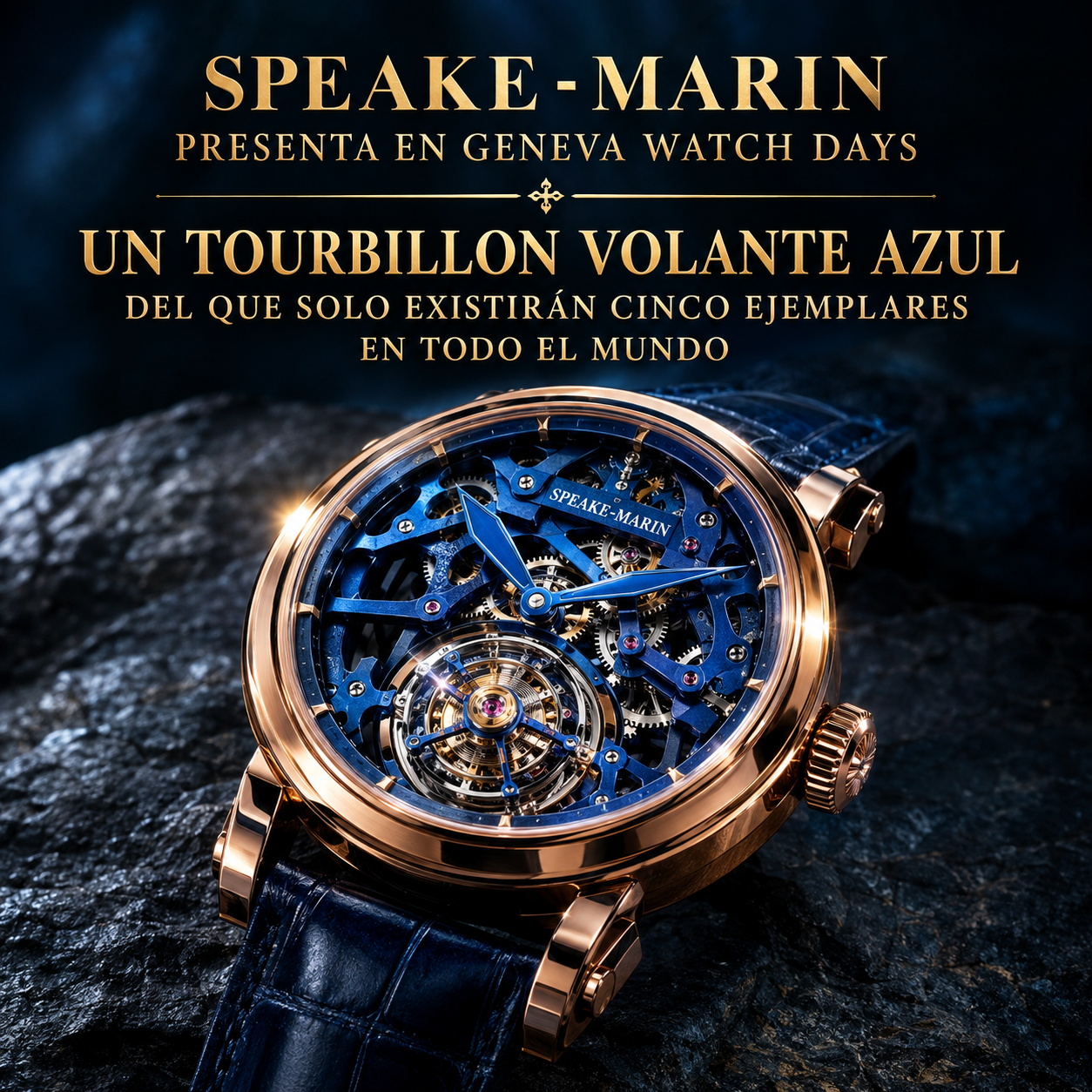 Speake-Marin presenta en Geneva Watch Days 2026 el Tourbillon Royal Blue, con caja Piccadilly de oro rojo y solo cinco ejemplares numerados en todo el mundo.